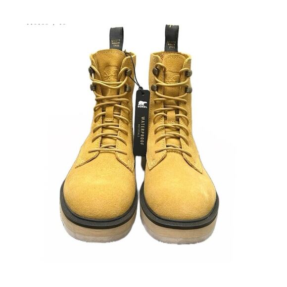 Sorel Women's Hi-Line Lace Boots Geo Yellow/Jet Combat Boots Size 6 NEW - Picture 4 of 7